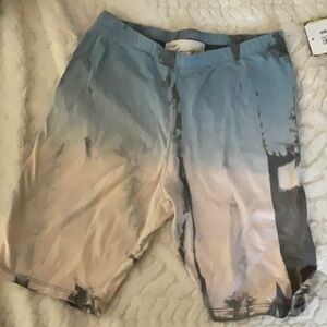 Vintage Havana Blue Cream Gradient Bike Shorts Size M